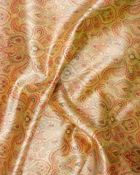 Indian paisley jacquard satin Golden - Tissushop